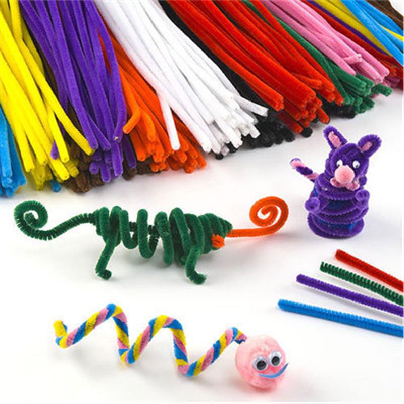 EASY BIG 100pcs Montessori Materials Chenille Puzzles Toy Craft Pipe Cleaner Math Educational Sticks Creative Puzzle NR0006 - JUMBO EARS