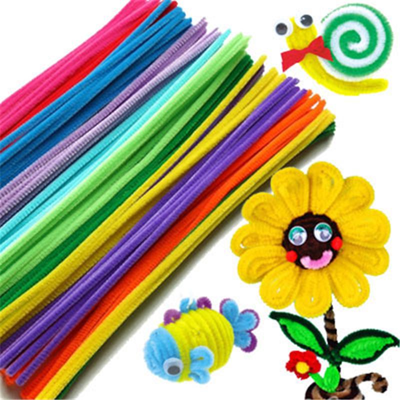 EASY BIG 100pcs Montessori Materials Chenille Puzzles Toy Craft Pipe Cleaner Math Educational Sticks Creative Puzzle NR0006 - JUMBO EARS
